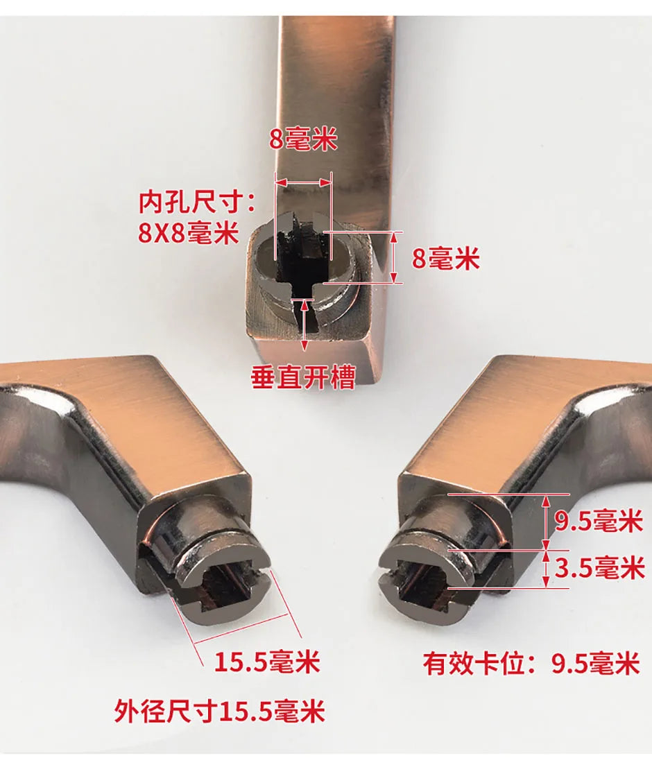 Solid Handle For Anti-theft Door Durable Non Rusting  Thickened Material Household Door Room Bedroom Universal Handle