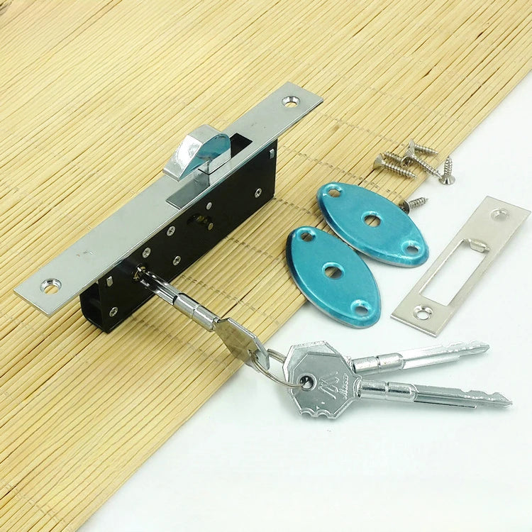 1 set of aluminum alloy sliding door hook lock, sliding exit door floor lock hardware accessories portable door lock