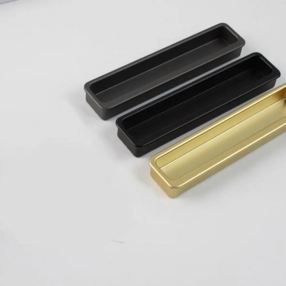 Modern Style Furniture Handle Metal Invisible Recessed Cabinet Door Handle Embedded Design Convenient