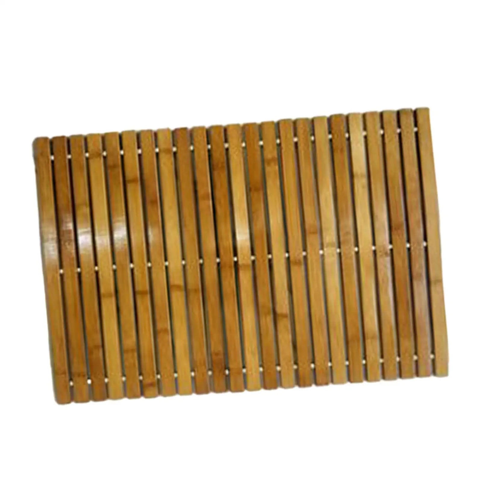 Natural Bamboo Wood Bath Mat Waterproof Floor Mat for Bathroom Toilet Pet Mat Bamboo bath mat large small for shower non slip