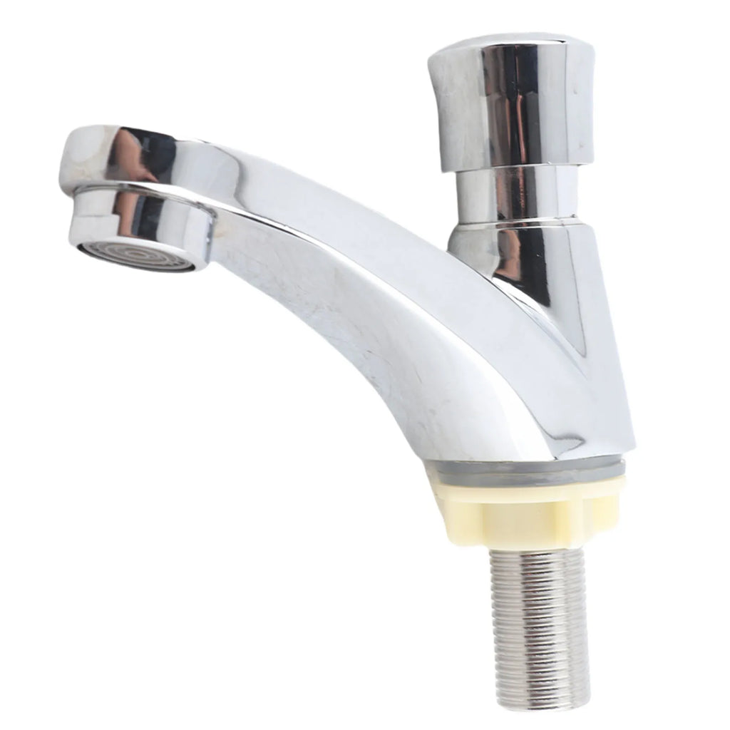 Basin Sink Tap Home Faucet Time Delay Faucet Copper Self Closing Single Cold Sink Taps for Home Kitchen Public