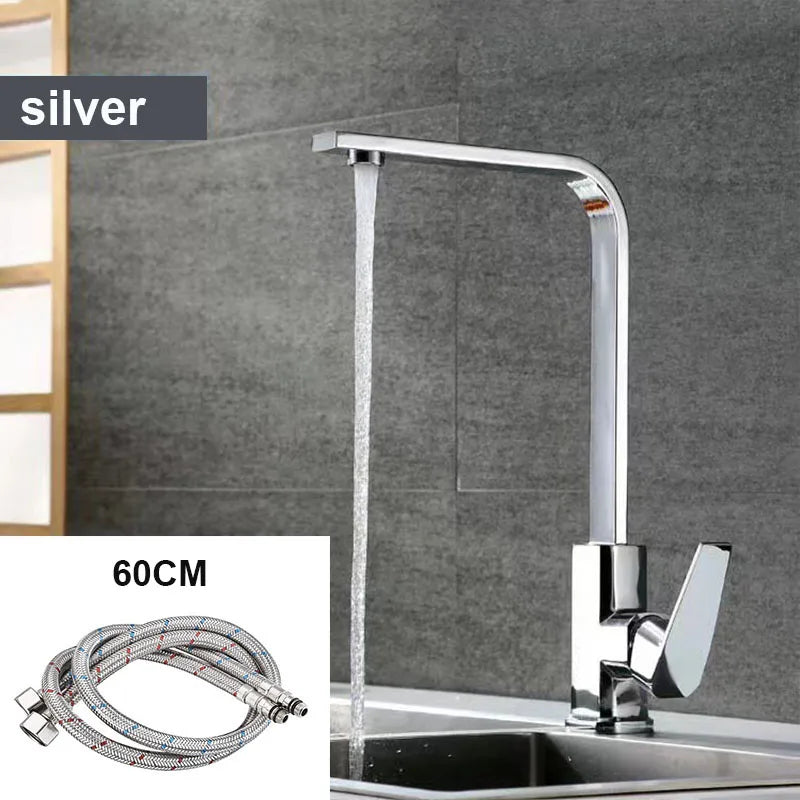 Kitchen Sink Faucet Copper alloy Bathroom Basin Faucet  Sink Tap Mounted Deck Bathroom Hot And Cold Water Mixer Tap