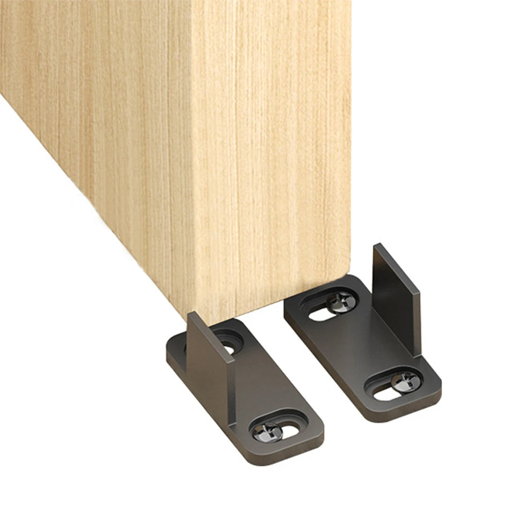 2pcs Sliding Barn Door Floor Guides Closet Door Guides Hardware Plastic Floor Wall Mounted Bottom Track Guide for Sliding Doors