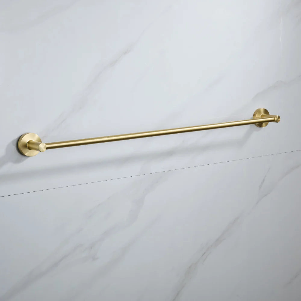 Brushed Gold Bathroom Accessories Set Toilet Brush Holder Toilet Paper Holder Towel Bar Rail Rack Hanger Hook Hardware