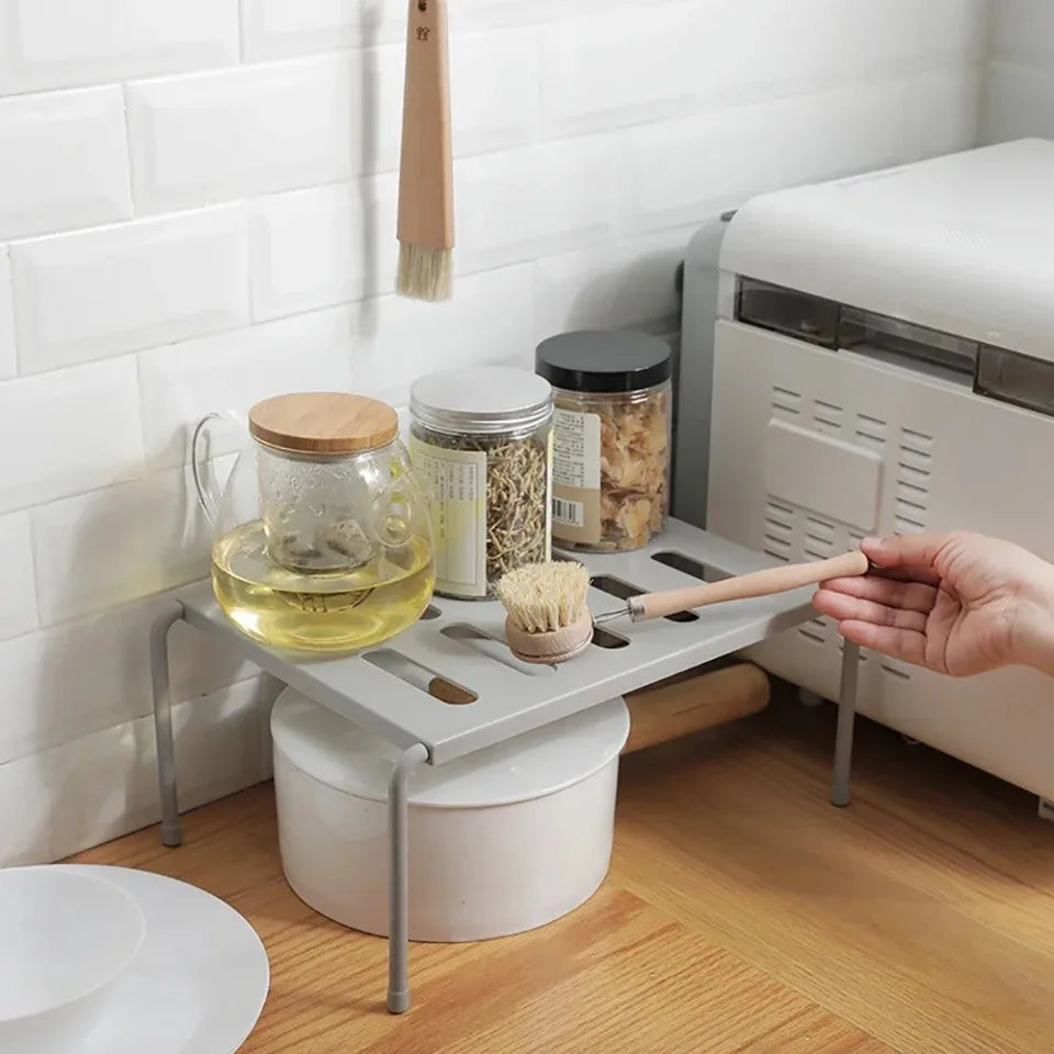 Expandable Shelves Kitchen Storage Rack Shelf Freestanding Spice Organizer Useful Things for Kitchen Household Acceesories Home