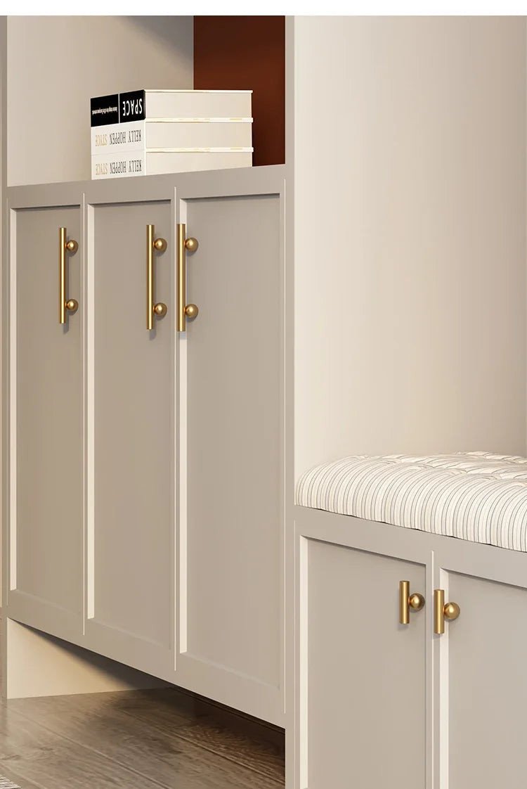 Creative Brass Cabinet Handle New High-end Modern Minimalist Drawer Cabinet Wardrobe Door  Light Luxury Cabinet Long Handle