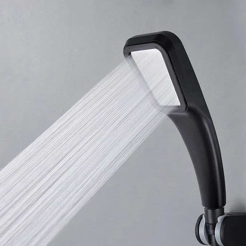 Bathroom Shower Head 300-Hole Square Hand-Held Pressurized Nozzle Bath Shower Pressurized Shower Head Water-Saving