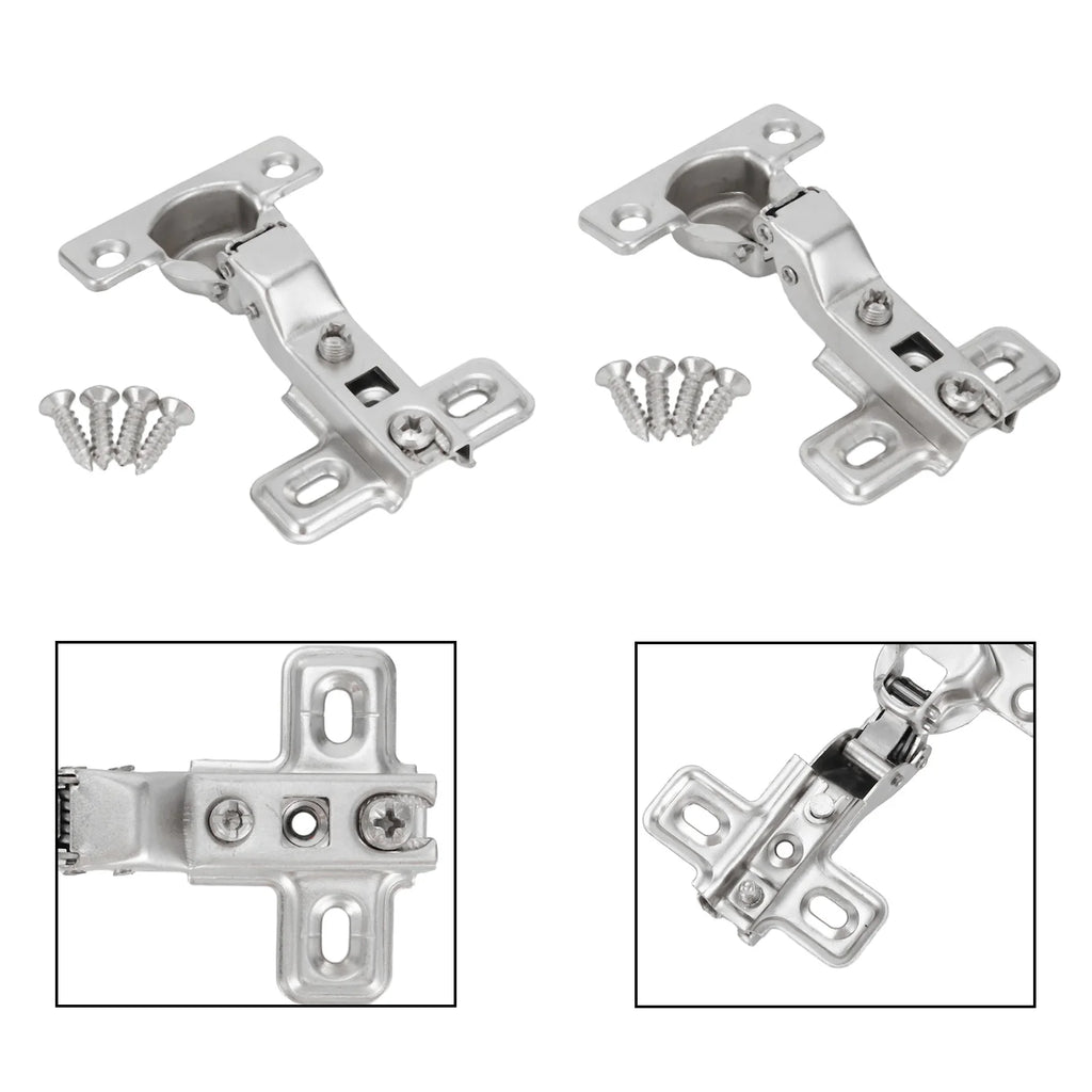 2Pcs 25mm Small Furniture Hinge Soft Close Hydraulic Damper Hinge For Kitchen Cabinet Cupboard Door Hinges Buffering Hardware
