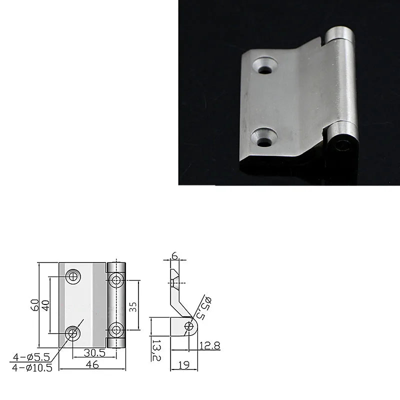 Widening And Thickening Stainless Steel Hinges Heavy-Duty Industrial Machinery Equipment Door Hinges Electrical Cabinet Hinges