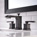 Luxury Brass Bathroom sink faucet 3 Holes 2 Handles Hot cold water Basin sink Tap Black European style hand basin Faucet NEW
