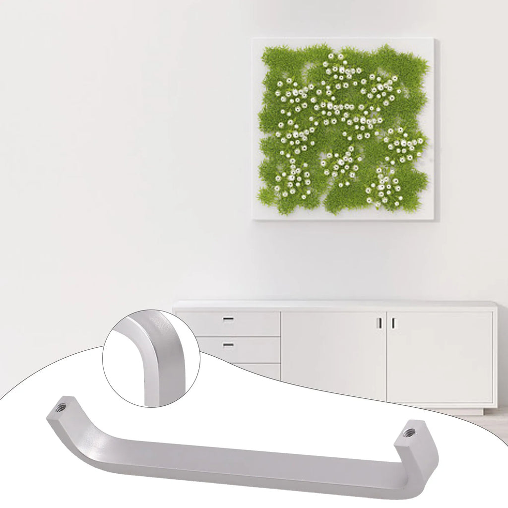 Cabinet Handles Kitchen Door Handles Drawer Knobs Space Aluminum Wardrobe Door Handles Brushed Modern Style Hardware