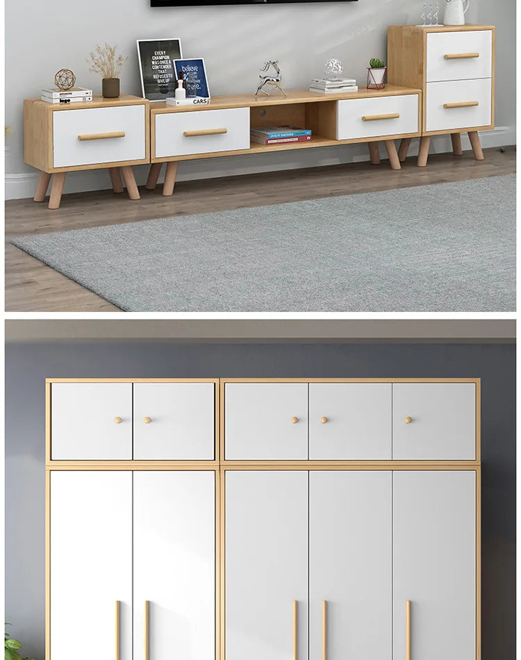 Cabinet Doors Cabinets Drawers Solid Wood Handles Minimalist Beech Wood Walnut Wood Wardrobe Wooden Furniture Handles