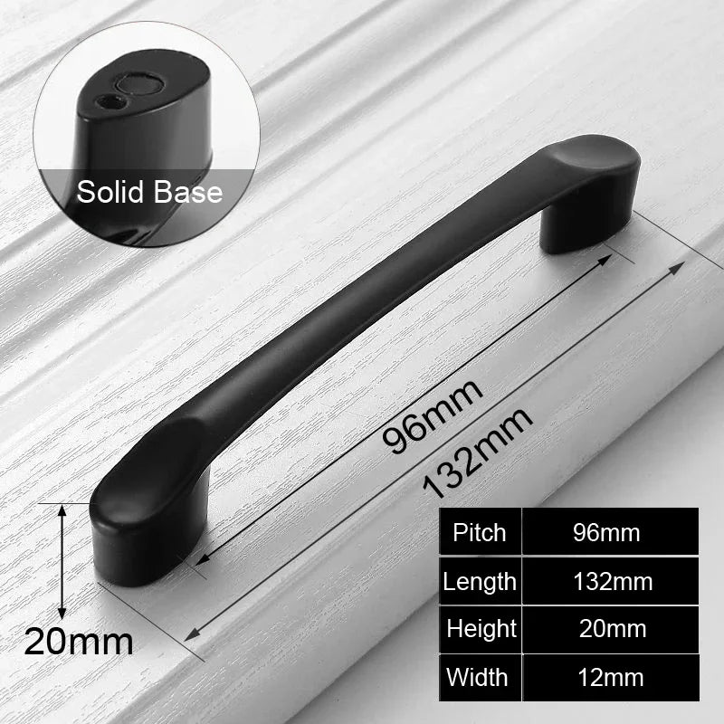 Black Handles Furniture Cabinet Knobs Muebles  Kitchen  Drawer Knobs Cabinet Pulls Cupboard  Knobs
