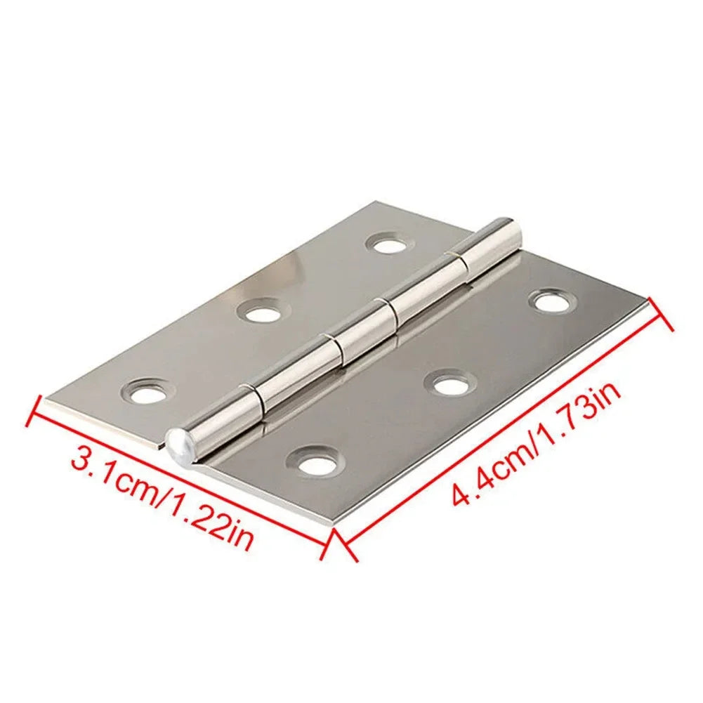 5PCS/ Stainless Steel Door Hinges Cabinet Doors Windows Wooden Box Flat Hinge Home Furniture Hardware Accessories