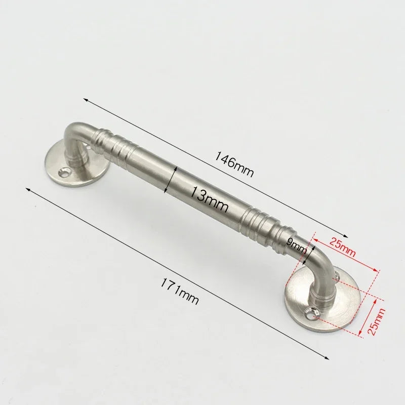 Stainless Steel Door Handles for Interior Doors Bedroom Kitchen Door Pulls Fire-proof Door Handle Cabinet Handle Hardware