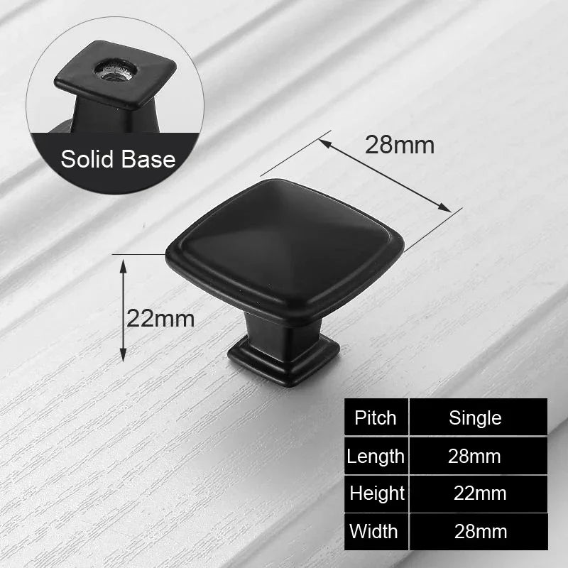 Black Handles Furniture Cabinet Knobs Muebles  Kitchen  Drawer Knobs Cabinet Pulls Cupboard  Knobs