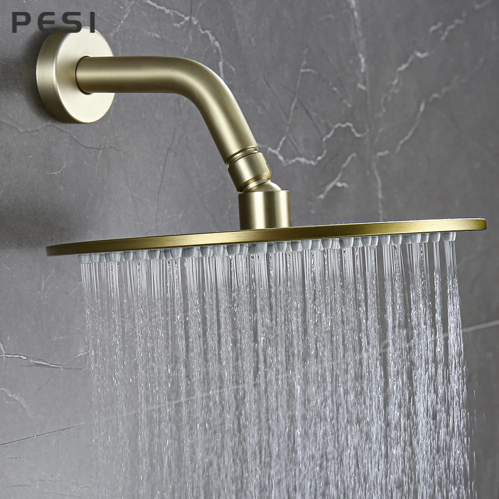 Stainless Steel Shower Head 10 Inch Magic Rainfall Bath Head Ceiling Wall Mounted Bathroom Accessories Water Save For Shower