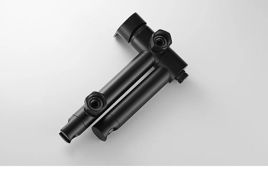 Bathtub Faucets Modern Black Bath Shower Set Unique Design of Rotating nozzle Mixer Tap Wall Mounted For Bathroom WF-877909