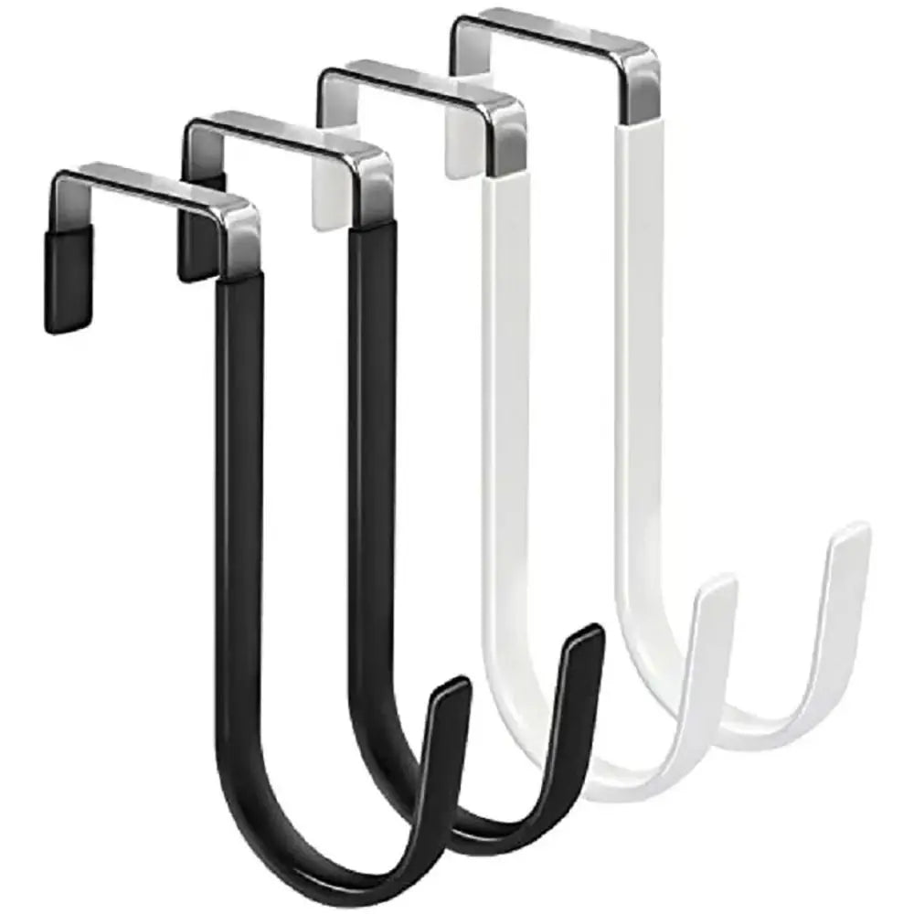 Towel Coats Hangers Nonstick Non-punching Over The Door Hooks Rubber Prevent Scratches Hanging Organizer Clothes Storage Holder