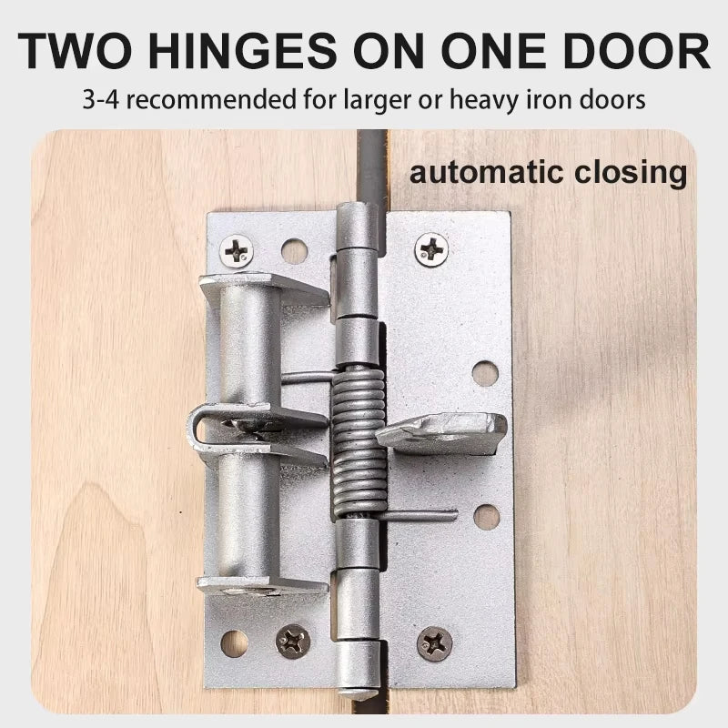 4 Inch Automatic Door Closer Hinge for Cabinet Wardrobe Multi-function Detachable Spring Hinges Positioning Door Closer