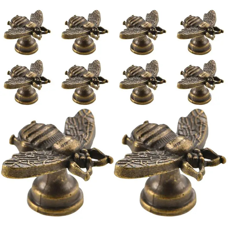 10 Pcs Drawer Pulls Closet Door Knob Cabinet Bee Wardrobe Handle Alloy Dresser Knobs Vintage Cabinet Hole Boho Knobs Decorative