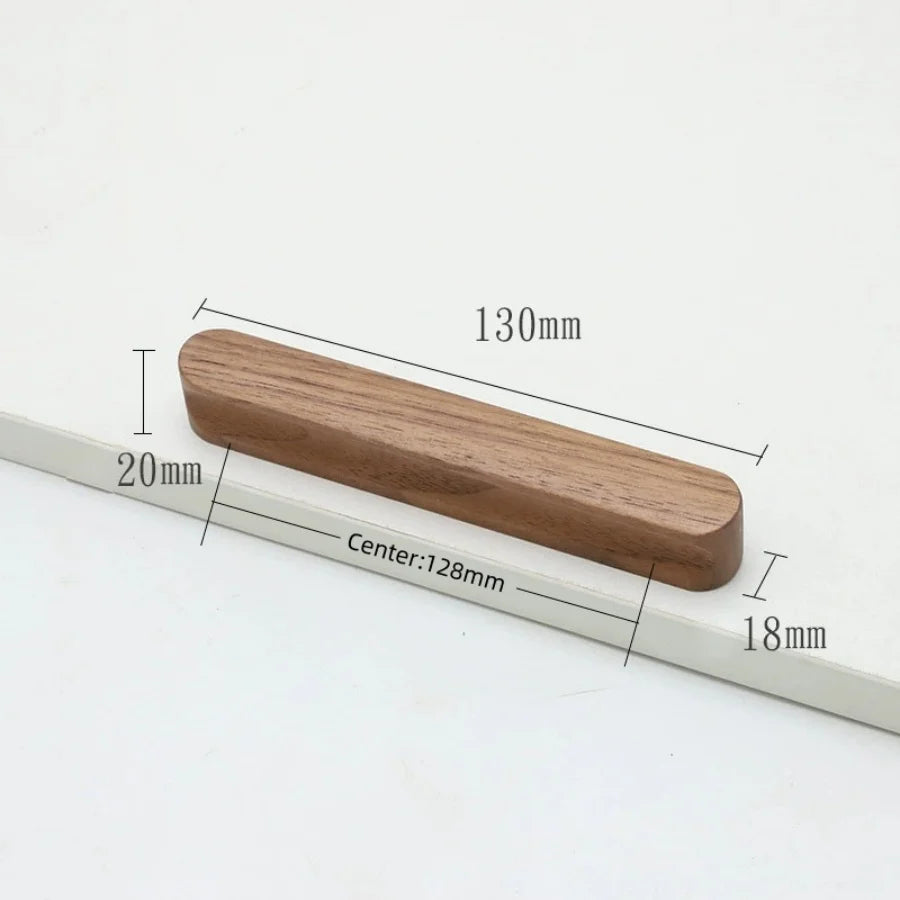 Modern Nordic Solid Wood Cabinet Handles Eco-Friendly Child-Safe Drawer Pulls for Kids Room Furniture Wooden Cabinets Pull
