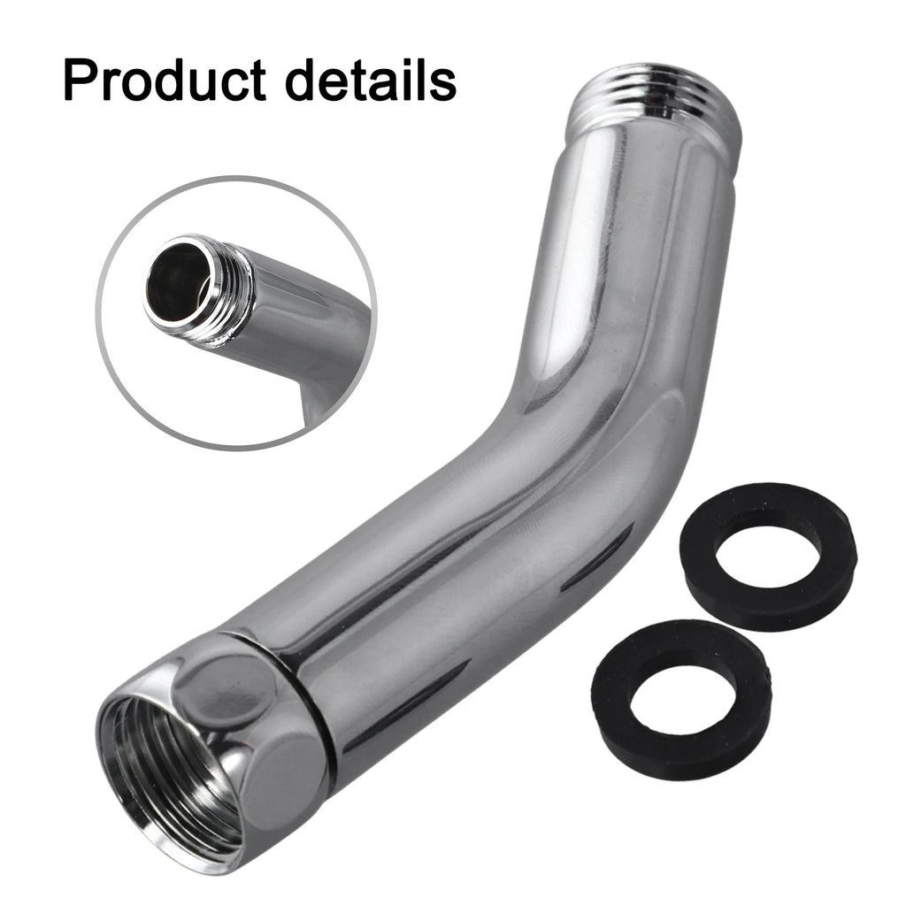 Bathroom Upgrade Chrome Hand Shower Connector Easy Install Shower Head Connector Stainless Steel Hassle-Free Setup