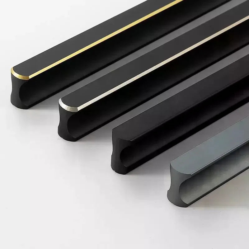 Modern Simple Light Luxury I-Shaped Cabinet Door Handle Extended Round Head Drawer Wardrobe Cabinet Furniture Door Handle