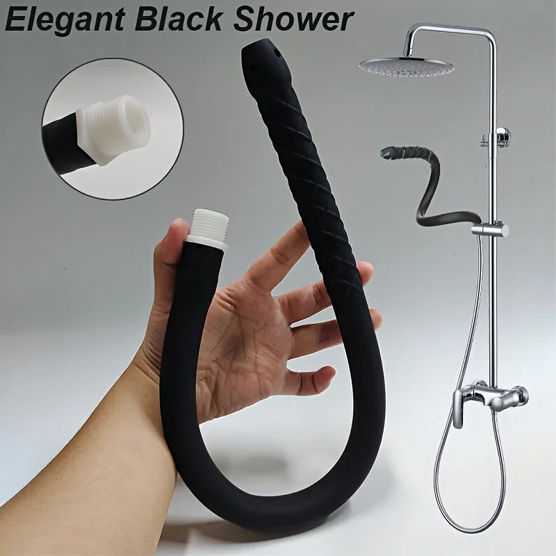 Bathroom Accessories Black Handheld Showerhead Soft Tube Anti Fall and Crack Gym Home Bathroom Universal New Porous Shower