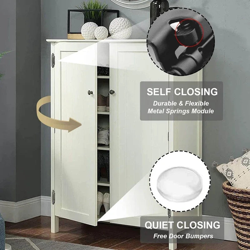 20Pcs Black Cabinet Hinges Self-Closing Hinges for Kitchen Cabinet Furniture Doors, Cabinet Door Hinges with Screws