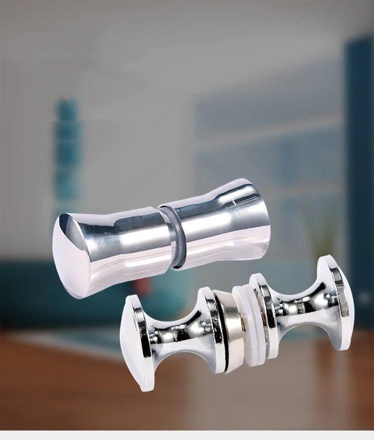 Bathroom Glass Door Handle Wooden Door Round Single-hole Small Handles Cabinet Drawer Knobs household Hardware Accessories