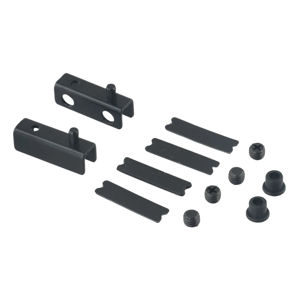 2Pcs Glass Door Hinges Stainless Steel No Drilling Rust-Proof Black Pivot Door Hinge Suitable For 5~6mm Glass Doors
