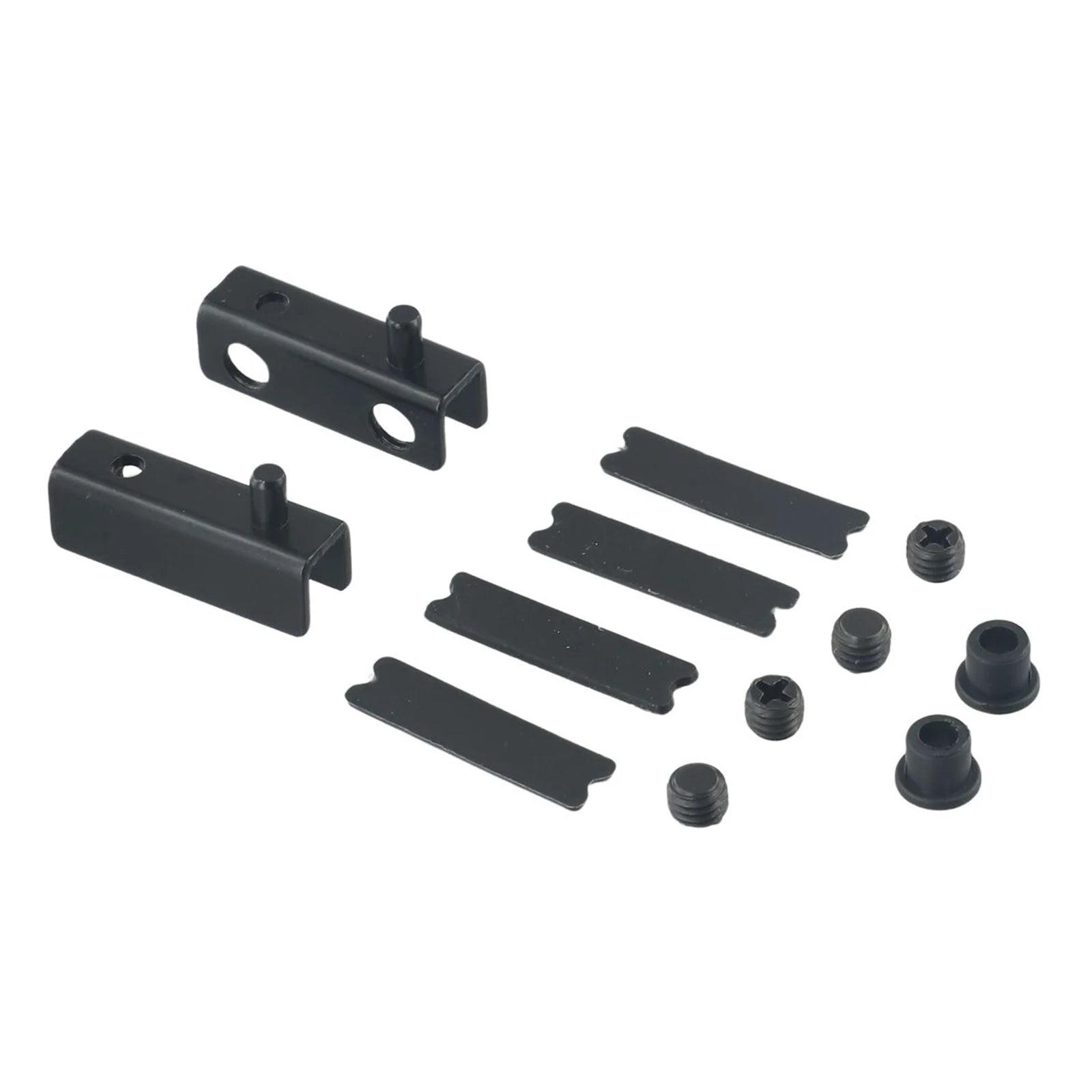 2Pcs Glass Door Hinges Stainless Steel No Drilling Rust-Proof Black Pivot Door Hinge Suitable For 5~6mm Glass Doors
