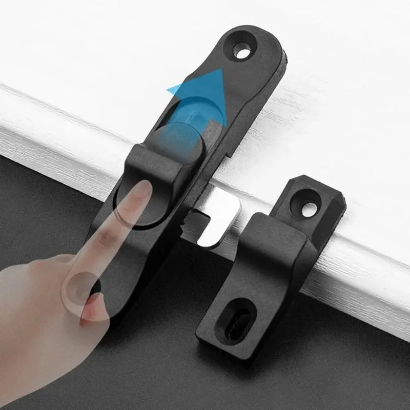 Sliding Folding Trackless Screen Door Latches Push-Pull Mesh Window Hook Locks Anti-theft Lock Buckle Left&Right Universal Latch