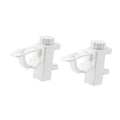 2x Curtain Rod Holders Universal Easy Installation Flexible Curtain Hangers for Restroom Living Room Hotel Bedroom Cabinets