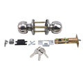 Aluminum Alloy Round Door Knobs Rotation Lock Knobset Handle Metal Door Knob With Key For Bedrooms Living Rooms Bathrooms