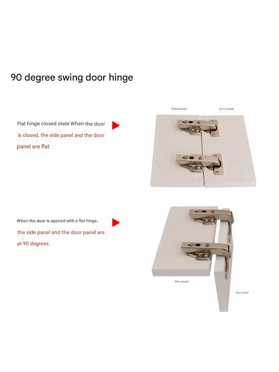 2Pcs 90 Degree Hydraulic Hinge 180 Degree Detachable Kitchen Cabinet Wardrobe Door Soft Closing Hinges Furniture Parts Hardware