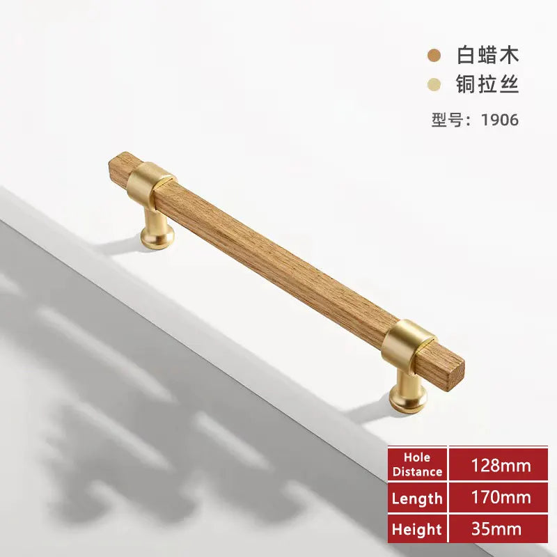 Wooden Cabinet Handles for Furniture Drawer Knobs Kitchen Cupboard Handles Wardrobe Door Knob and Handle Furniture Hardware