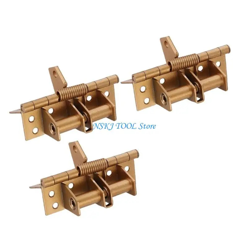 L8RC 3Pcs Closing Spring Door Hinge 90 Degree Positioning Automatic Door Closers Hinge Hardware for Wood Door Cabinet