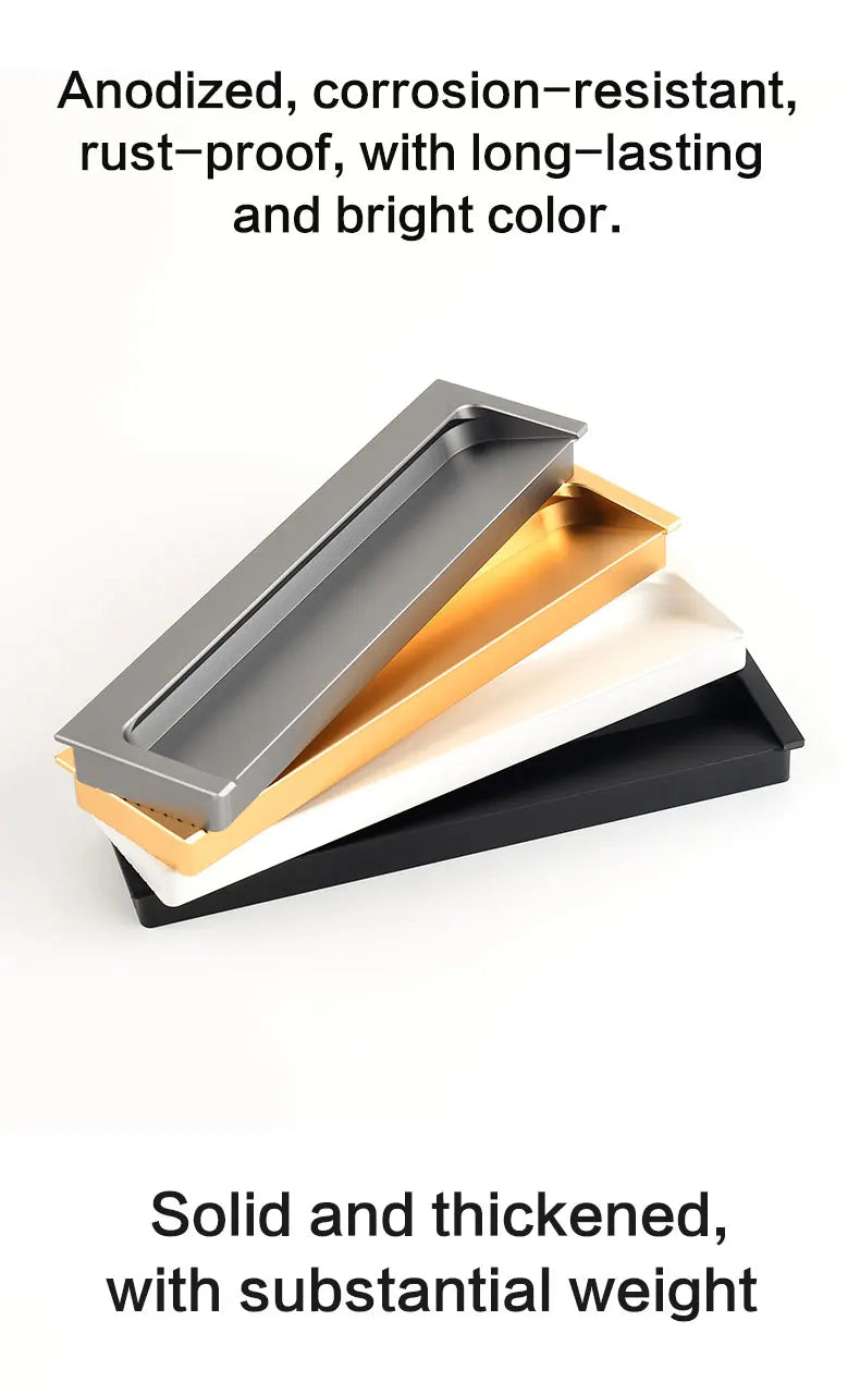 Modern Luxury Furniture  Recessed Cabinet Handles & Flush Drawer Pulls  Aluminum Alloy Slot Design