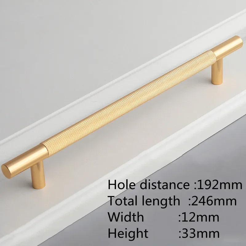 KK&FING Round Rod Knurled Carved Aluminum Alloy Furniture Door Handle Cupboard Wardrobe Door Pulls Cabinet Drawer Knobs Hardware