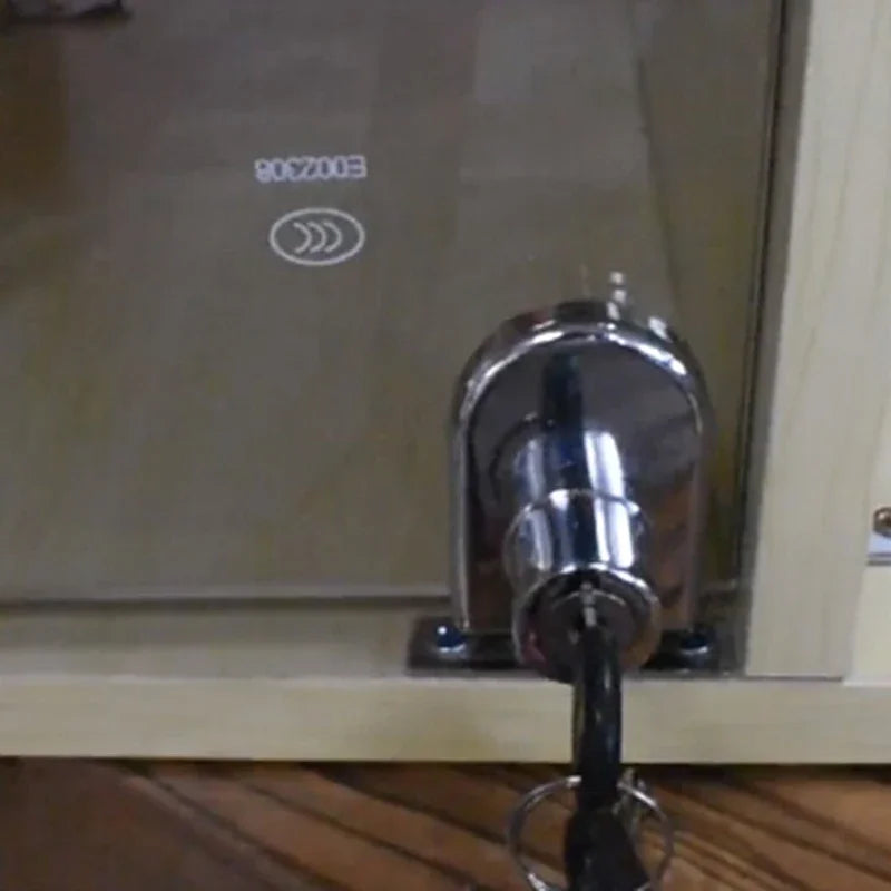 New Glass Display Cabinet/Showcase Locks Zinc Alloy Single/Double Door No Need Drilling Easy To Install Home Tool
