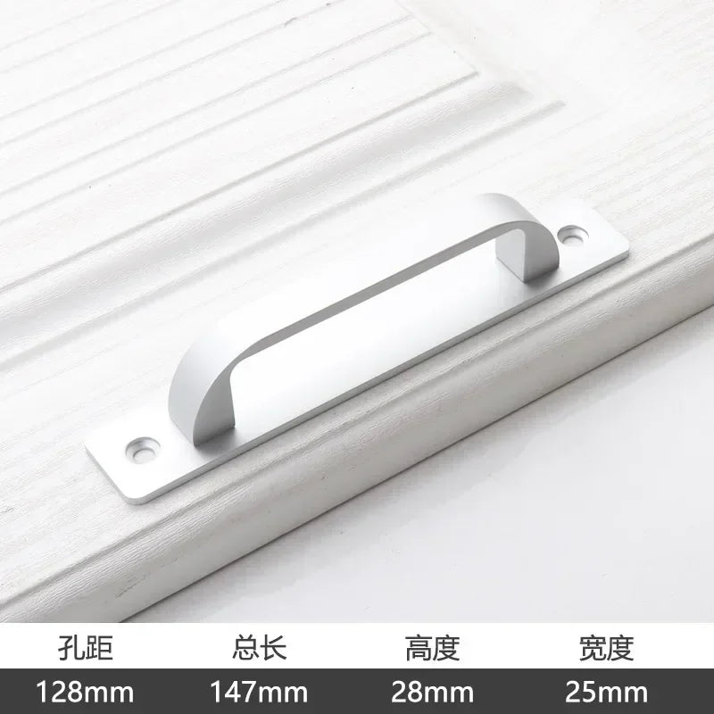 Door/Window Handle Balcony Wooden Sliding Door Handle Golden Aluminum Alloy Warehouse Door Black Kitchen Handle