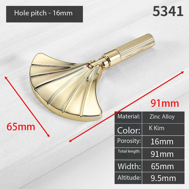 Modern High-end Cabinet Door Handle Cabinet, Kitchen Cabinet, Personalized Light Luxury Fan-shaped Wardrobe, Drawer Handle Knobs