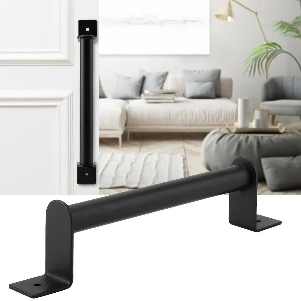 Long Base Barn Door Pull Knob Heavy Duty Black Sliding Barn Door Handle Modern Design Easy Install Barn Door Hardware