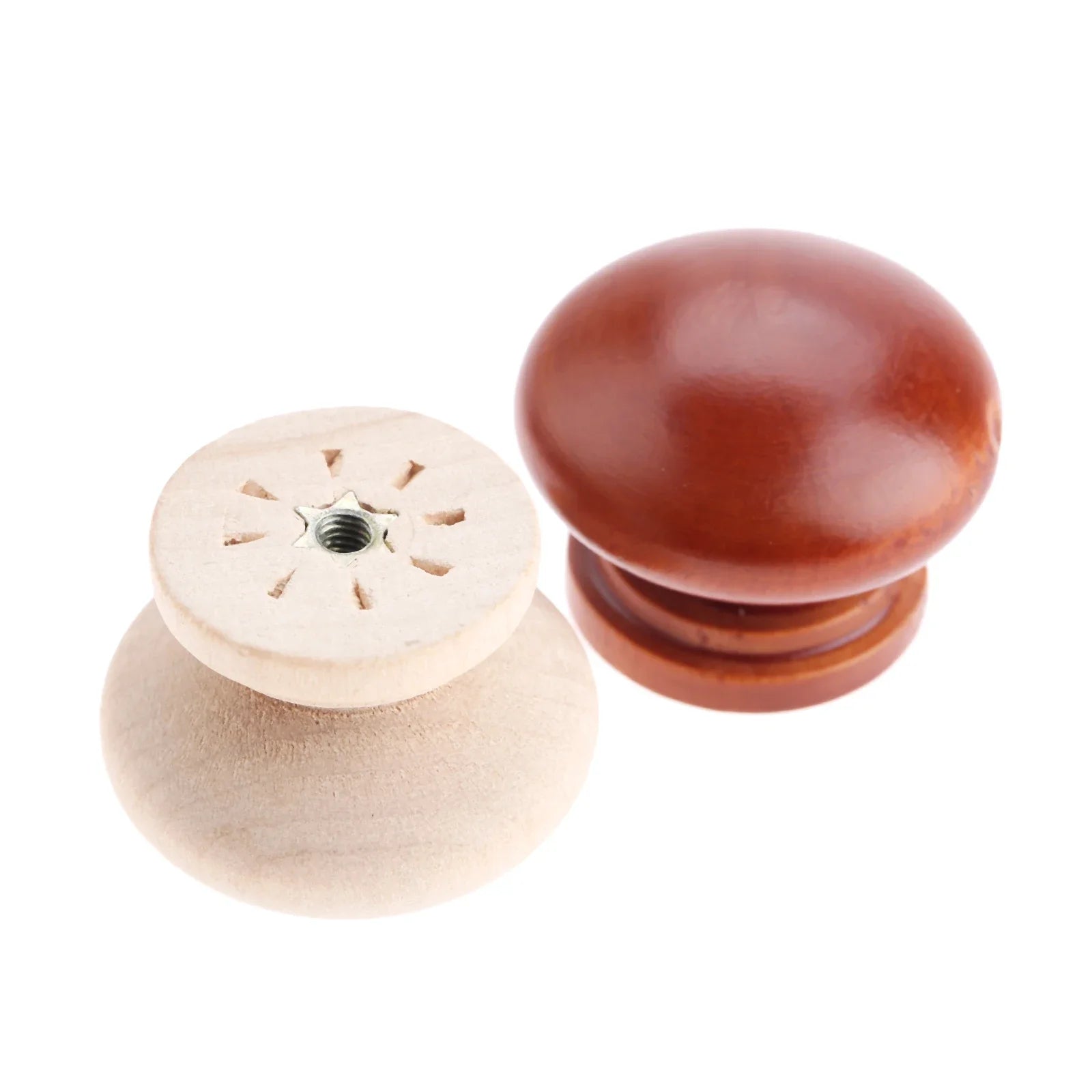 5Pcs Wood Cabinet Drawer Wardrobe Knobs Wooden Furniture Handles Cabinet Knobs and Handles Kitchen Door Pulls Furniture Hardware