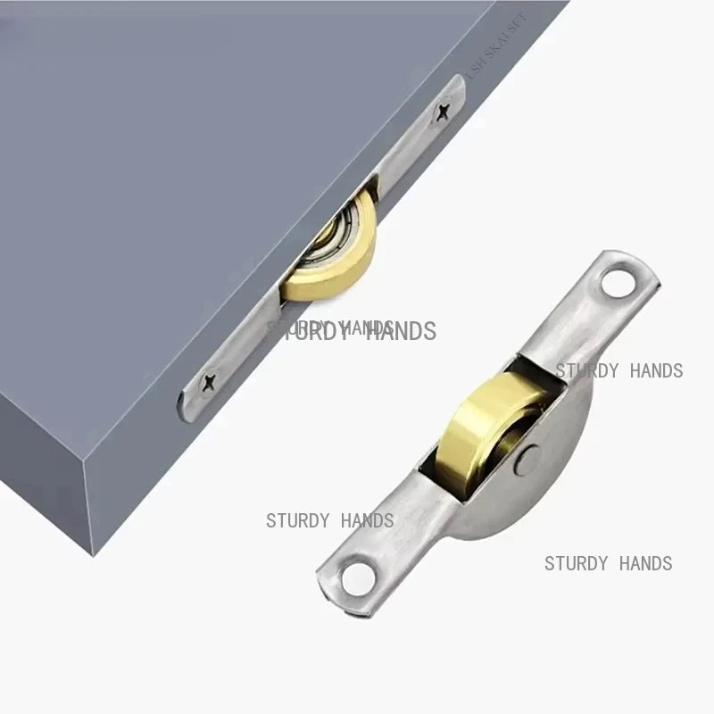 2 pieces of stainless steel sliding door groove silent pulley barn door and window roller furniture hardware accessories