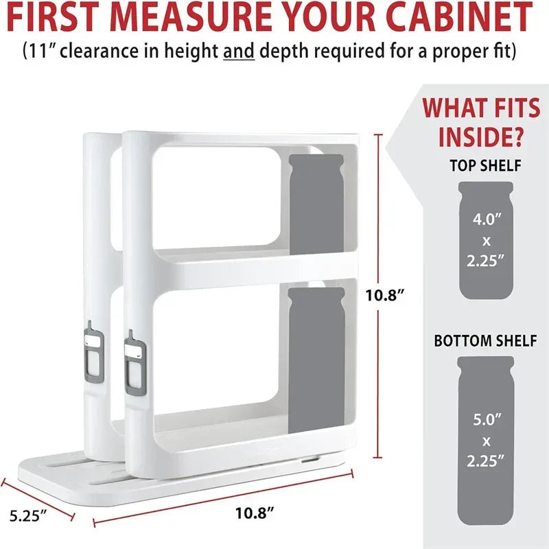 Multi-layer Storage Rotating Rack, Storage Rack Cabinet, Food Storage Rack, Pull-out Rotating Spice Rack, Spice Rack