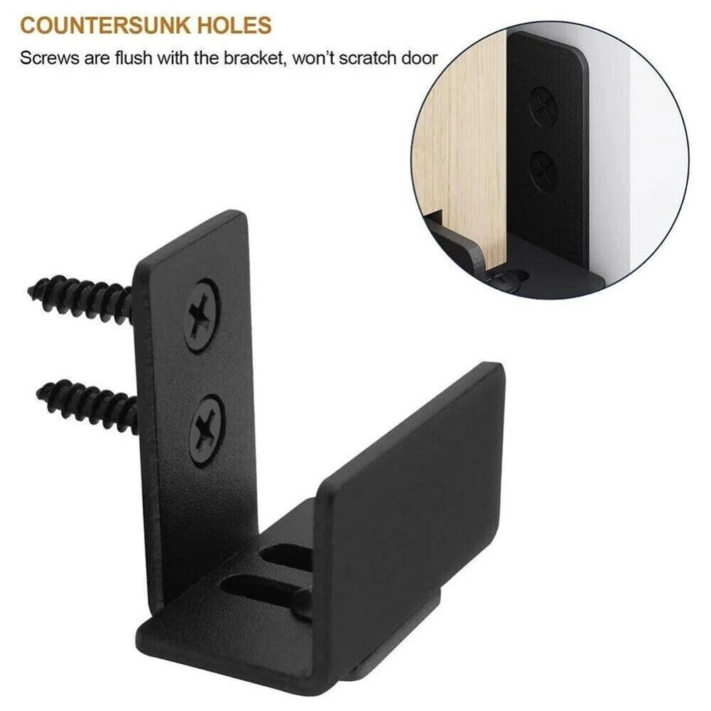 Adjustable Sliding Door Floor Guide Bottom Barn Door Guide Roller Decor Hardware Wall Mount Door Guides Slotted Swing Stop
