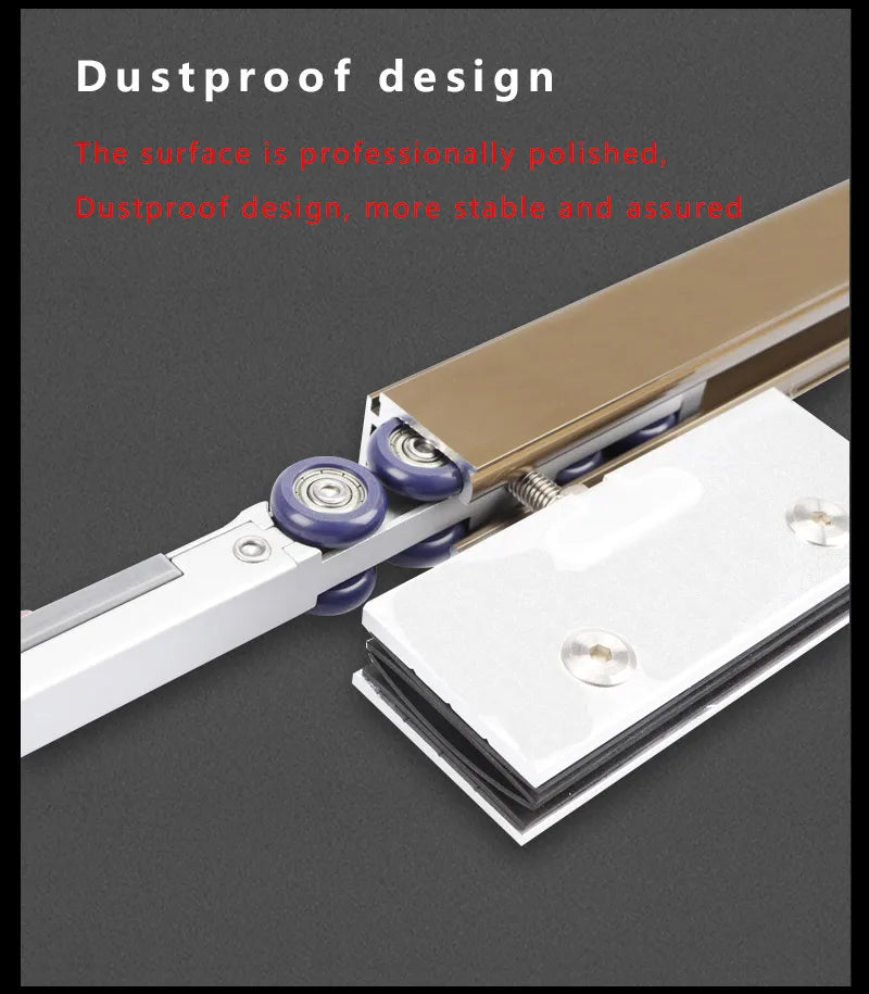 Sliding Door Track Slideway Solid Wood Folding Sliding Door Sliding Rail Hanging Rail Slow Lifting Wheel Hanging Door Guide Rail
